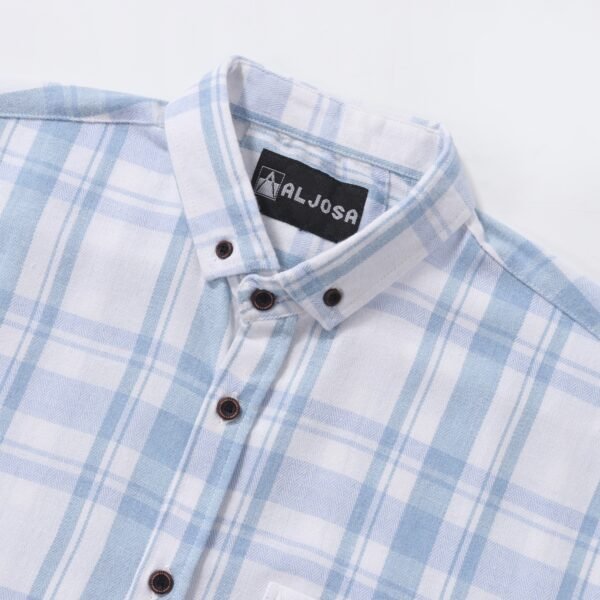Kemeja Flanel Pria Lengan Panjang Skyline Blue | ALJOSA