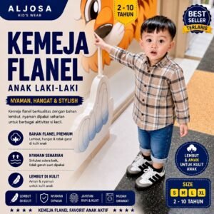 Kemeja Flanel Anak – Cookie Cream