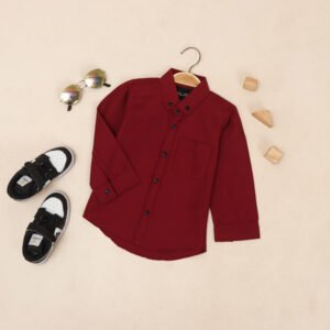 Kemeja Anak Polos – Maroon