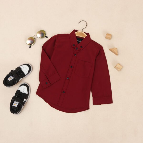 Kemeja Anak Polos – Maroon