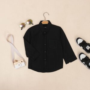 Kemeja Anak Polos – Hitam